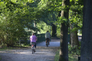 2 Fahrradfahrer im Bornpark