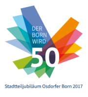 buntes Logo "Der Born wird 50"