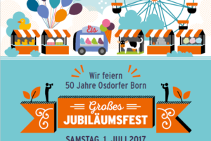 Ausschnitt vom Plakat großes Jubiläumsfest 50 Jahre Osdorfer Born